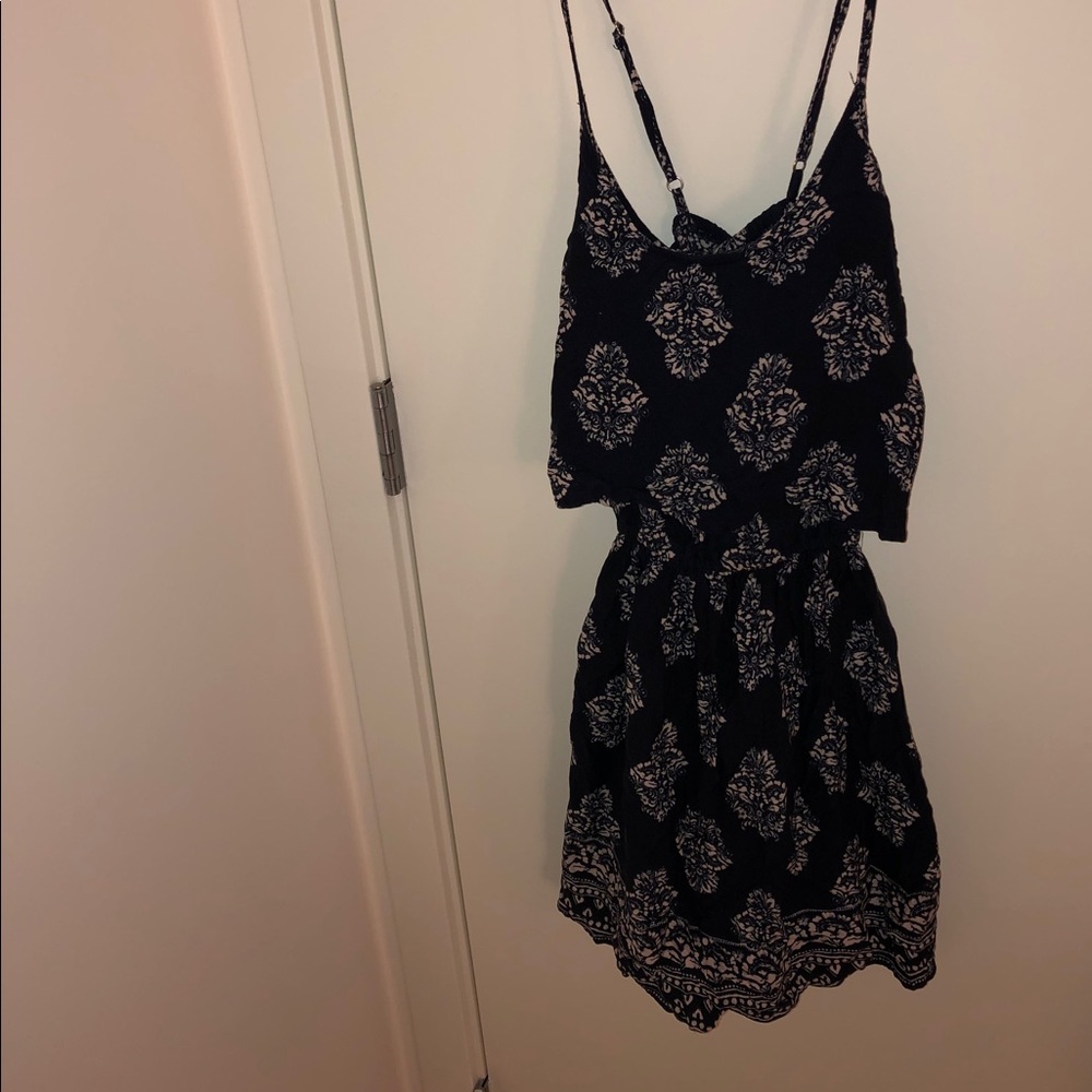 Navy printed summer dress